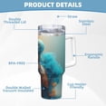 thumbnail image 5 of Cauagu Surreal Body Art Print Stainless Steel Vacuum Insulated Tumbler,40oz Water Bottle with Handle & Flip Straw Reusable Travel Coffee Mug for Women & Men, 5 of 8