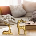 thumbnail image 4 of 2 Pcs Christmas Reindeer Sculpture Resin Deer Christmas Decoration Matte Resin Elk Statues for Home Decor Ideal for Living Room Bedroom Office Bookshelf and Desk Ornaments Holiday Decor, 4 of 6