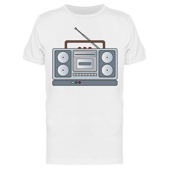 Tape Recorder Design T-Shirt Men -Image by Shutterstock, Male x-Large