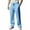 Light Blue, variant on Mens Casual Pants Solid Casual Multiple Zipper Button Pockets Straight Type Fitness Pants Trousers Black