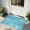 Aqua, Turquoise, Cyan, variant on Front Door Mat, Vintage Mint Green Starfish Door Mat Outside Entrance TPR Backing, Summer Coastal Beach Marine Washable Non Slip Entryway Rug for Kitchen Indoor/Outdoor 24x36 Inch