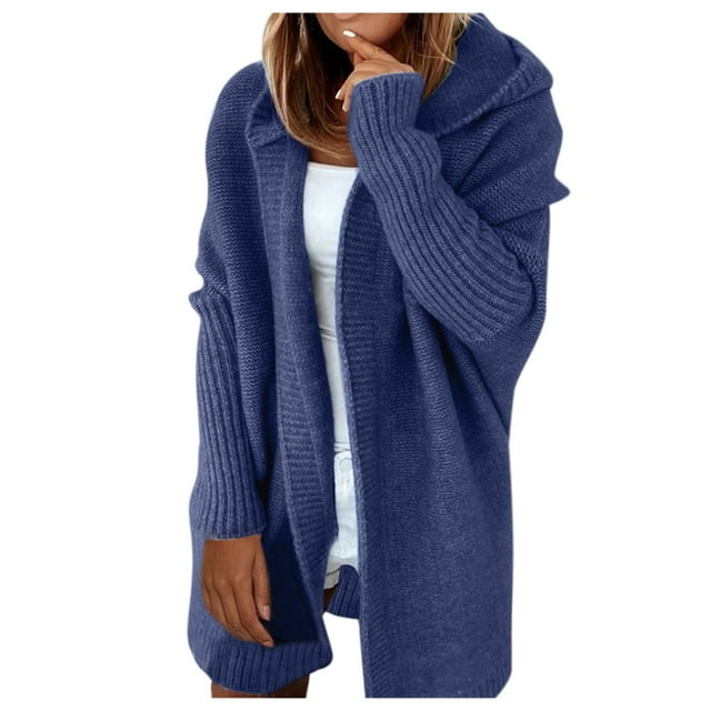 Women Solid Color Coat Long Sleeve Cardigan Warm Winter Overcoat Fluffy Jacket Windproof Outer Coat Button Down Overcoat