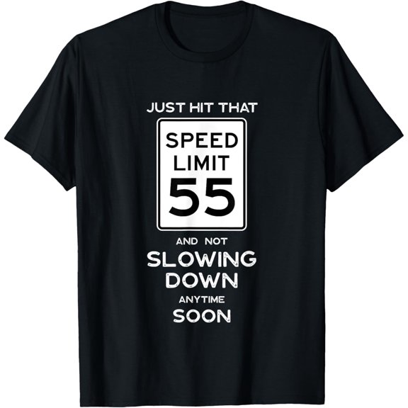 Premium Daily Comfort - 55th Birthday Speed Limit Sign Auto Mechanic Car Racing Fan T-Shirt