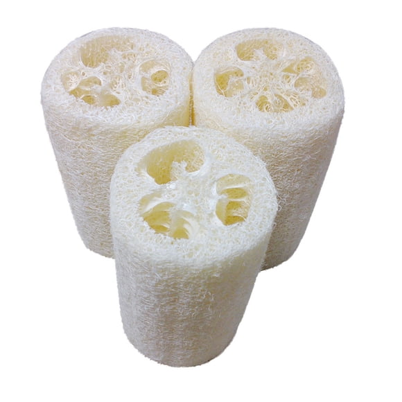 EARKITY Natural 3 inch Loofah, SPA Exfoliating Scrubber for Skin Care in Bath, Best Luffa Body Scrub Sponge, Remove Dead Skin