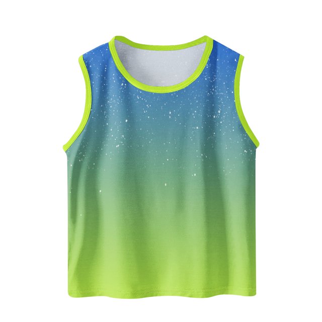 fatyb Débardeurs pour Garçons Filles Sans Manches Col Rond T-Shirts Amples Enfants Été Plage Vacances Tee Tops