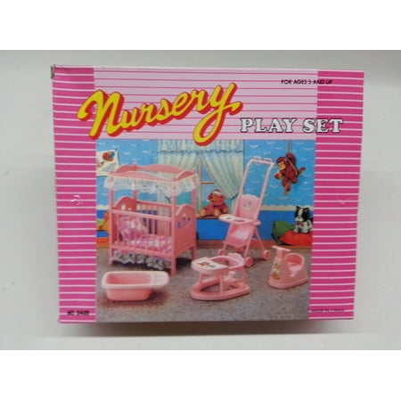 Gloria Nursery Play Set Barbie Doll Size House Furniture Gloria Nursery Play Set Barbie Doll Size House Furniture