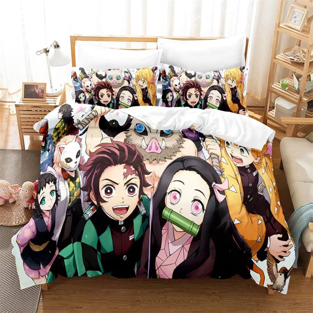 AHCELL Cartoon Anime Bedding Sets Child 3 Piece Twin Bed Set Kids Duvet  Cover Cute Cartoon Comforter Set for Boys Girls  1 Duvet Cover and 2  Pillowcase Twin Size  Amazonin Home  Kitchen