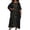 Black, variant on Elegant African Kaftan Maxi Dress with Fashion Beading and Rhinestone Embellishments