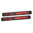thumbnail image 1 of Aimoll 2 emblemas de capó Vortec de 5,3 L de repuesto para insignia de motor Z71 Gmc Silverado cromado (negro rojo), 1 of 1