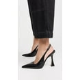 thumbnail image 2 of Sam Edelman Odette Black Leather Pointed Toe Slingback Stiletto Heeled Pumps (Black Leather, 6), 2 of 5