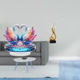 thumbnail image 2 of Escultura de cisne, estatua de cisne, adorno de fuego abstracto, resina acrílica, artesanía coleccionable, adecuada para sala de estar, dormitorio, of, 2 of 8