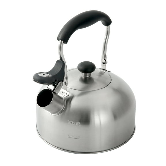 Mainstays 1.8-Liter Whistle Tea Kettle, Induction Compatible, Stainless Steel, Silver