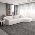 thumbnail image 5 of Galler Mid Century Modern Luxury Japandi Style Boucle Fabric Couch in Cream, 5 of 7