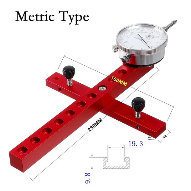Lefu Table Saw Dial Indicator 0.01in Accuracy Adjustable Gauge Corrector Calibrating