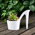 thumbnail image 4 of Flowerpots with Dish Ceramic, Desktop Plastic High Heel Shaped Flower Pot and Floor Standing Patterned Horticultural Flower Pot Stylish and Versatile Containers, Flower Pots, 4 of 7
