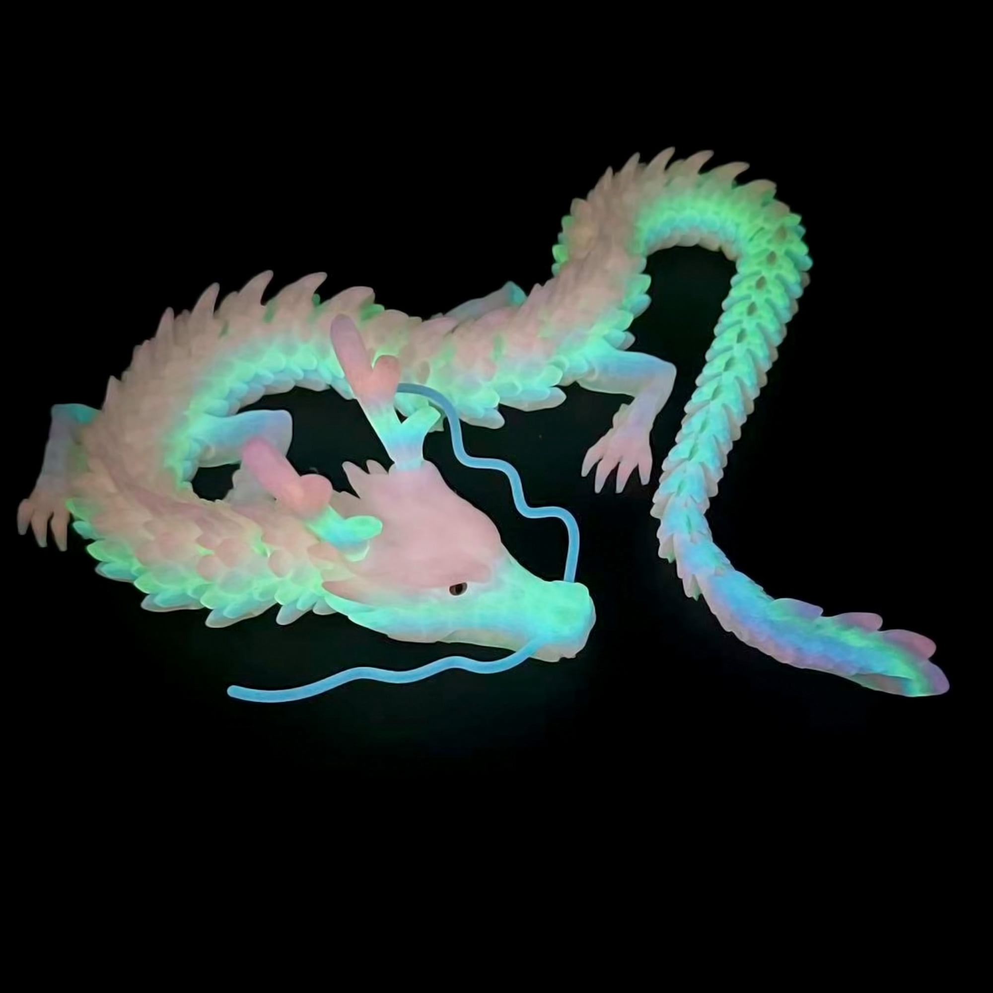 33.5inch 3D Printed dragon,Flexible Joint Animal lacertid Figurines,Realistic Eyes, Home Office Decor,Fidget Toy for Adults Teens Boy Festival Gifts