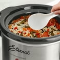 thumbnail image 3 of Eternal Living 1.5 Quart Round Slow Cooker (120W) Stoneware Pot, Stainless Steel, 3 of 5