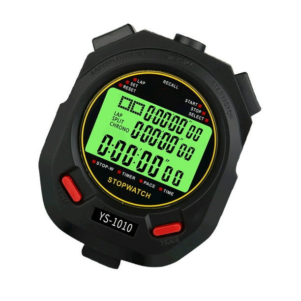ColoMX Cronómetro deportivo digital de mano con temporizador de árbitro de atletismo de pantalla grande