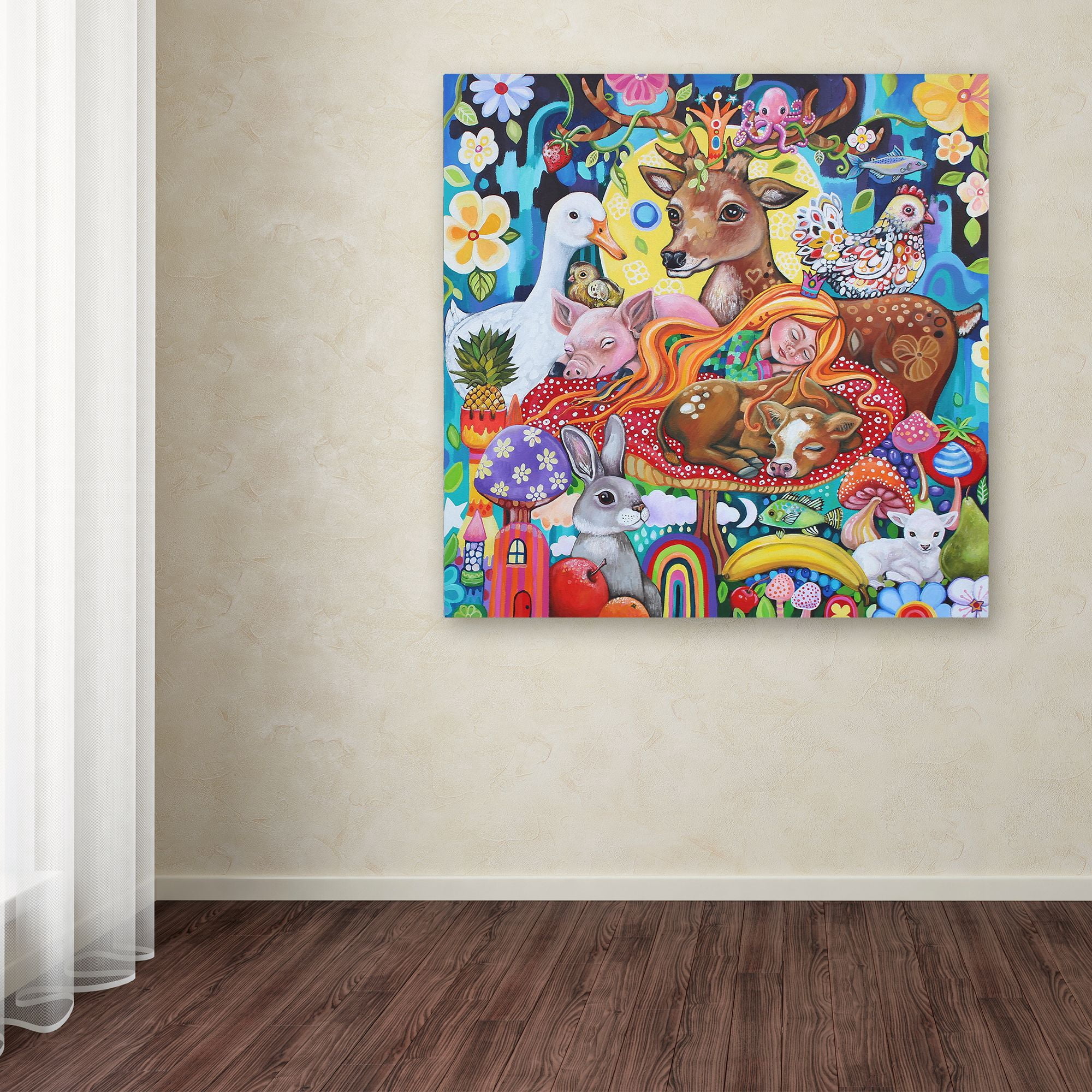 Trademark Fine Art 'Sleeping Blissful' Canvas Art by Lynda Bell