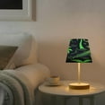 thumbnail image 6 of Neon Green Shark and Palm Trees Desk Lamp LED Table Nightstand Lamps with 3 Color Temperatures for Home Bedroom Living Room Decor 8x12, 6 of 8