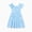 Blue, variant on Girls Dress Square Neck Flutter Sleeve Dress All Over Floral Print Casual Kids Summer Dress 5-12Y