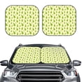 thumbnail image 2 of Wukai Green Pears1 Print Windshield Sun Shade, Car Front Window Shades Sunshade Cover Sun Visor Shield Block Automotive Interior Protector Blocks UV Rays-Small, 2 of 6