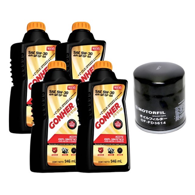 Kit Cambio De Aceite Virtus 2019 Al 2021 Aceite Gonher 5w30