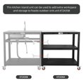 FEASTO 3Shelf 35In Movable Modular Outdoor Kitchen Table Cart