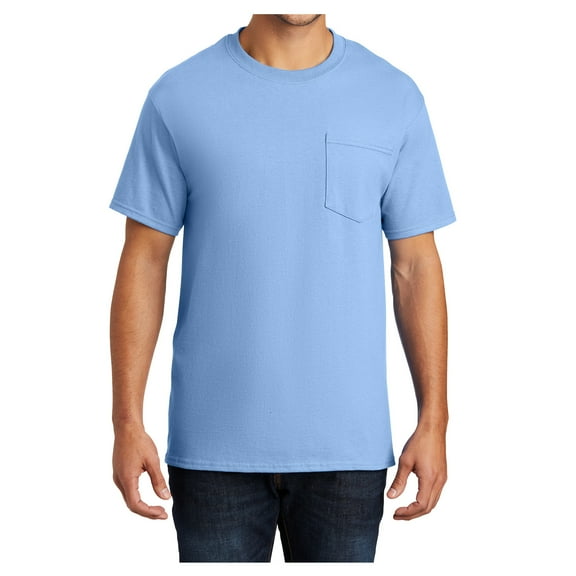 Men's Essential T Shirt with Pocket Light Blue S