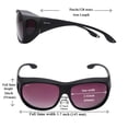 thumbnail image 3 of Gafas de sol Yodo que se ajustan sobre lentes con lentes polarizadas para hombres y mujeres, montura negra/lente púrpura, 3 of 8