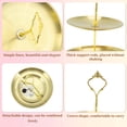 thumbnail image 3 of Unique Bargains 2 Layer Cupcake Stand Holder with Tiered Serving Tray Gold Tone, 3 of 6