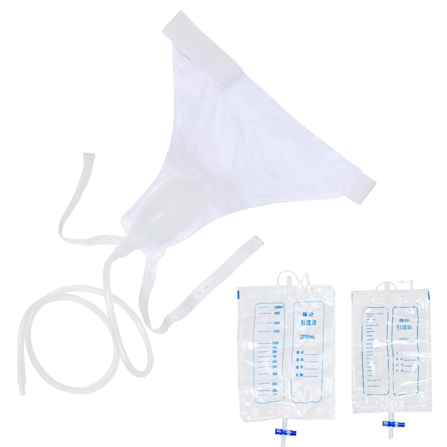 Peahefy Reusable Male Urinal Leg Bag Silicone Urine Funnel Pee Holder Collector 2021