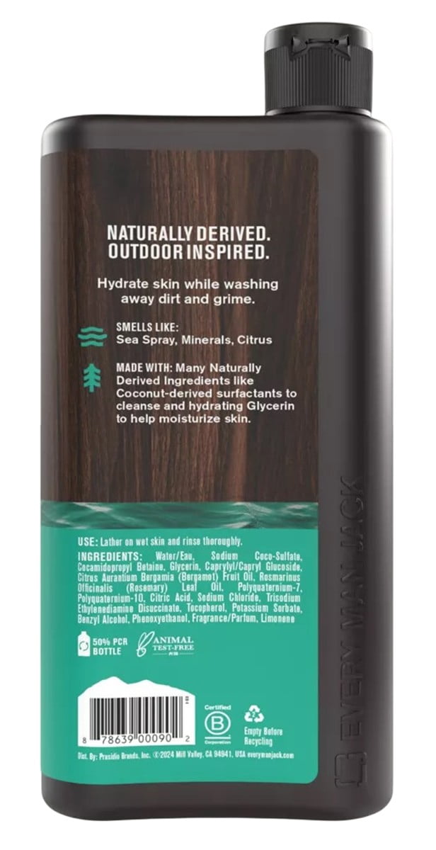 Every Man Jack Body Wash Sea Salt 16.9oz (Pack of 3)