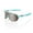 Polished Translucent Mint; HiPER Silver Mirror, variant on S2 Soft Tact Black Unisex Semi-Rimless Sport Shield Sunglasses with Bonus Lens