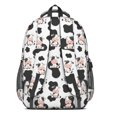 thumbnail image 3 of Cow and Spot White Pattern Cute School Backpack Bag with Padded Back and Adjustable Shoulder Straps 16.9 X 12.6 X 5.9 Inches, 3 of 5