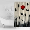 thumbnail image 4 of 60x72 Inch Shower Curtains for Bathroom Vintage Floral Fabric Bath Curtain Decor Spring Farmhouse Abstract Red Flowers Waterproof Restroom Curtains Shower Set Accessories with 12 Hooks 60 Inch, 4 of 6