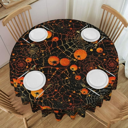 

Generic Autum Pattern Thanksgiving Pattern For Party Round Lace Tablecloth 60in