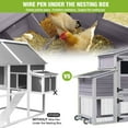 thumbnail image 4 of Aivituvin Chicken Coop with Chickens Mobile Hen House with Run Chicken House On Wheels Outdoor Poultry Cage Duck Coop,1 Unit, 4 of 9