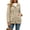 Khaki, variant on Women's Fluffy Fleece Lined Jacket Hooded Warm thermal Winter Thick Coat Drawstring Waist with Pockets Casual Outdoor Hiking Parka Outerwear Watermelon Red