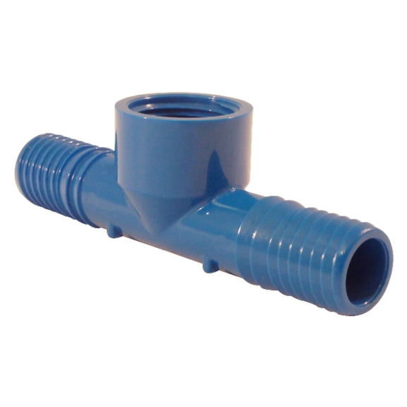 Apollo ABTFT34 Blue Twisters Female Irrigation Tee, Polypropylene, Blue, 3/4" x 3/4"