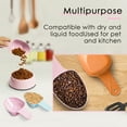 thumbnail image 5 of Dog Food Scoop-Melamine Pet Food Measuring Cup - 1 Cup 1/2 Cup 1/4 Cup Dog Cat Bird and Rabbit Food Feeding Scoop Dishwasher Safe - Pink, 5 of 6
