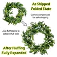 thumbnail image 3 of TETOU 20" Artificial Spring Summer Christmas Greenery Wreaths, Green Eucalyptus Leaf Wreath Boxwood with Big Berries for Front Door Farmhouse Outside Year Round Hanging Wall Party Decor, 3 of 11