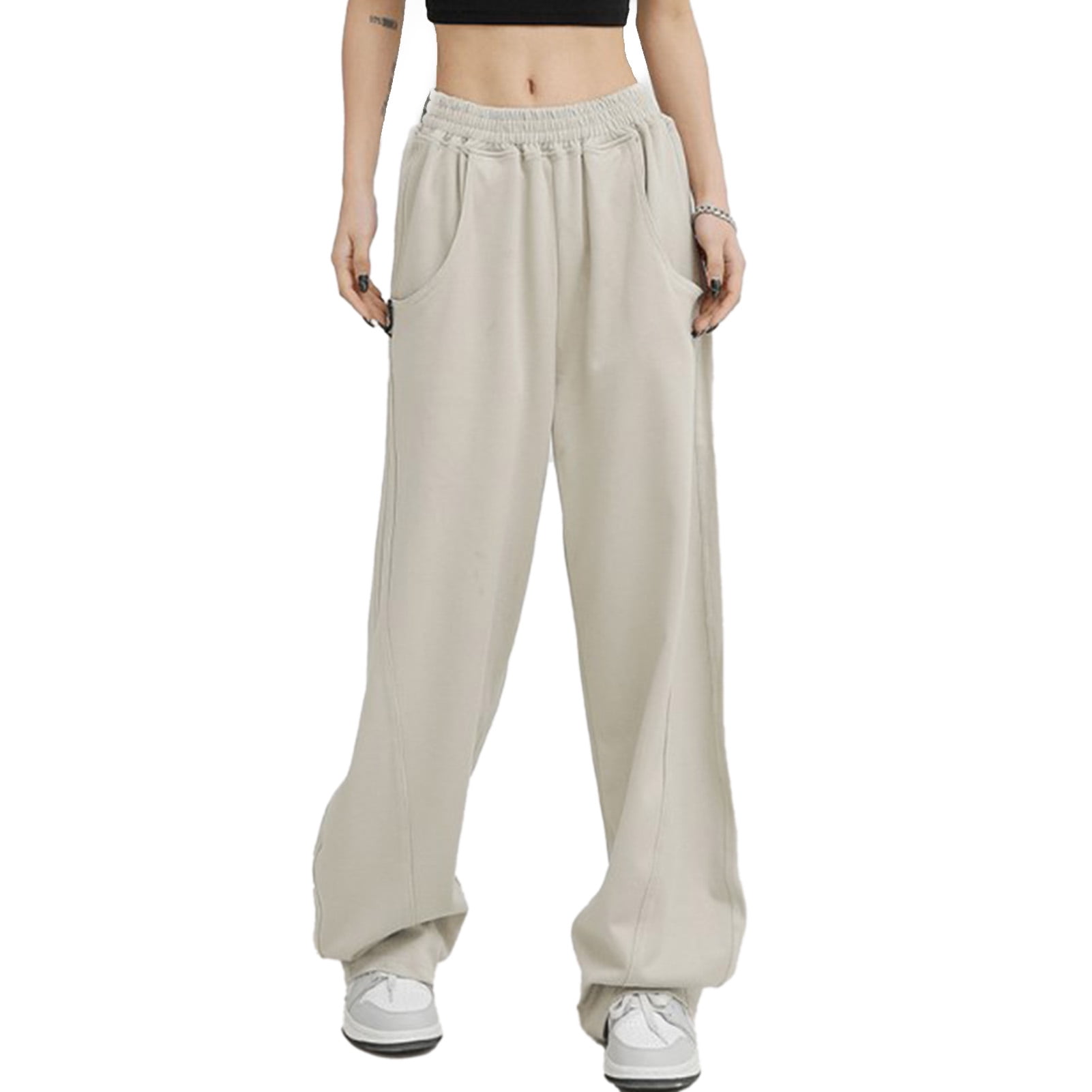Women Wide Leg Pants Fashion Casual Loose Women Long Lounge Pants with Pockets for Dance Daily Party Outdoor