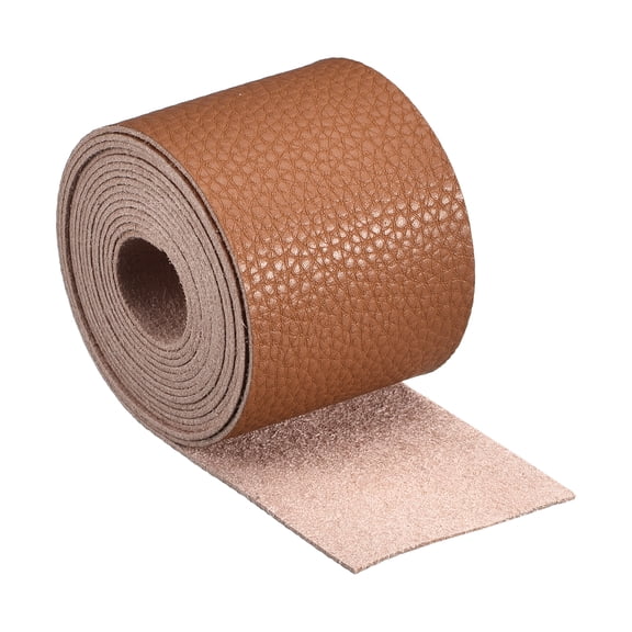Leather Straps for Crafts, 1 Pack 2" Wide Full Grain Leather Strips(Brown)