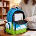 thumbnail image 6 of Xixirimido 17" Multi Pockets Kids Backpack for Boys Lightweight School Bag Girls Large Bookbag for Elementary Middle School Students, Cartoon Poodle Pilot Airplane Print, 6 of 8