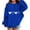 Blue, variant on KAUOD Teen Girls Crew Neck Sweatshirts Cute Heart Graphic Pullover Tops Clothes Kids Ribbed Cuffs Oversized Cotton Hoodies