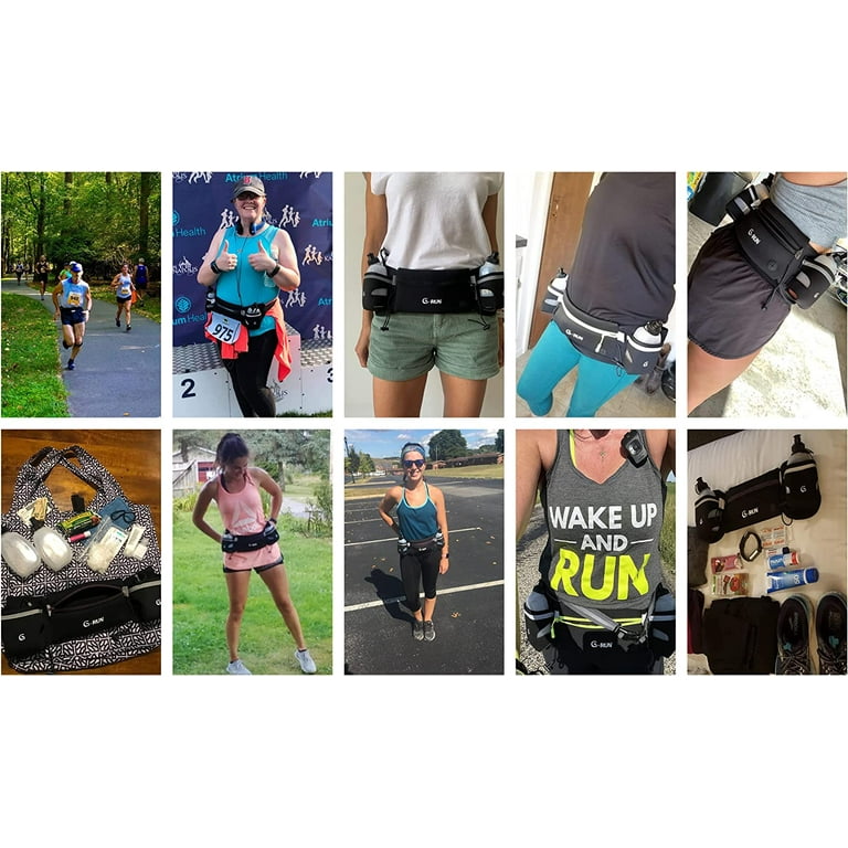 Hydration Running Belt with Bottles - Water Belts for Woman and