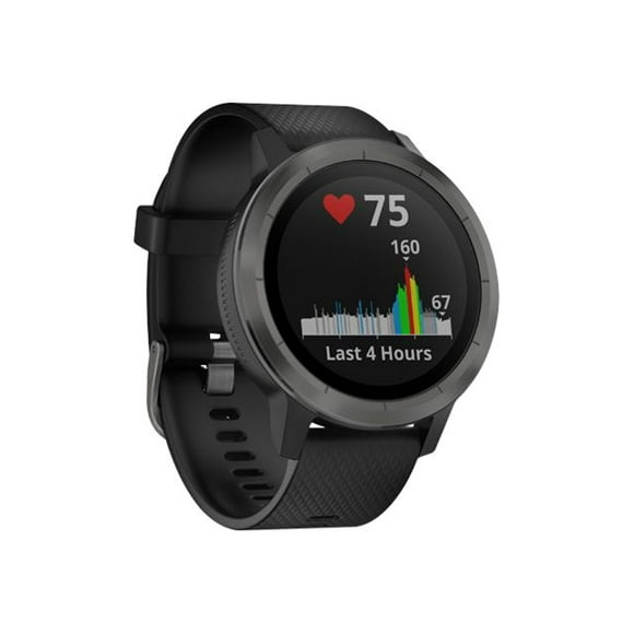 Garmin v��voactive 3 - Gunmetal - smart watch with band - black - Bluetooth, ANT+/ANT - 1.52 oz