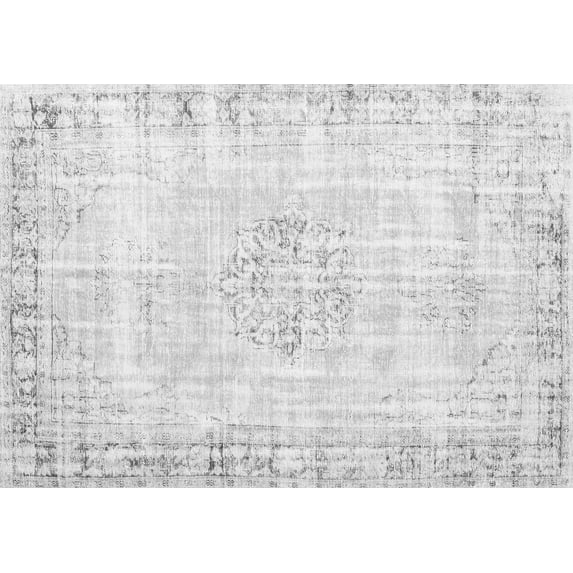 Ahgly Company Indoor Rectangle Persian Gray Traditional Area Rugs, 3' x 5'