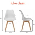 thumbnail image 4 of Aykah Modern Dining Table Set for 2 Featuring White Kitchen Table with 2 Dining Chairs - Manufactured Wood Round Dining Table with Pedestal Base - Small Dining Table Set, 4 of 5